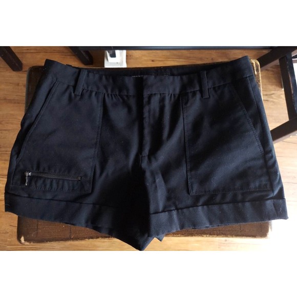 Zara Pants - Zara Basic Mid Rise Chino Cuffed Dress Shorts Slip Pockets Size 5